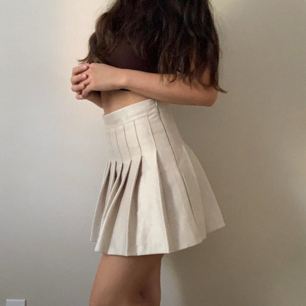 Oatmeal Tennis Skirt